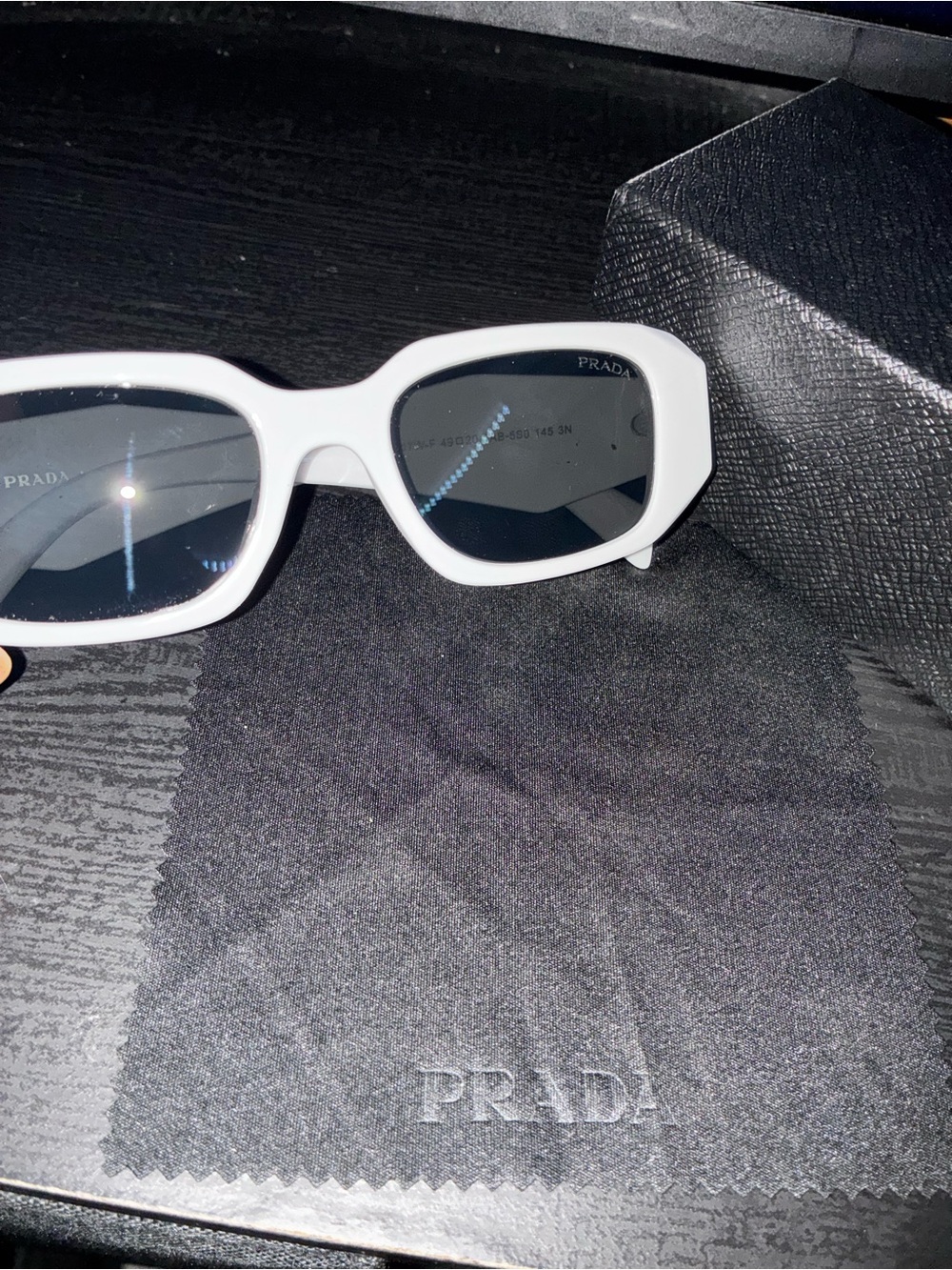 White prada symbole sunglasses